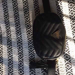 Black leather guess bag